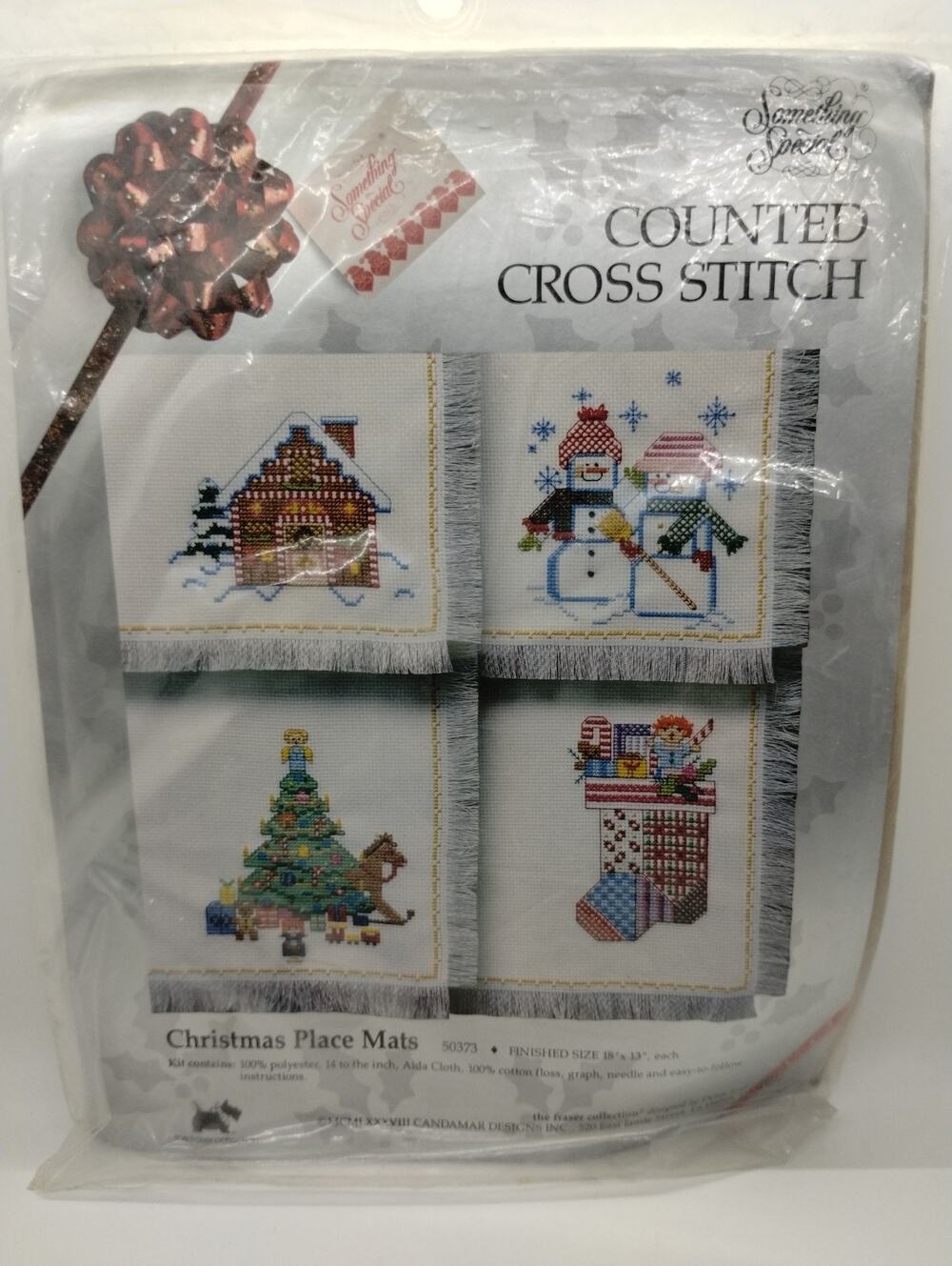 4 Something Special Counted Cross Stitch Holiday Place Mats 18" X 13" - 50373